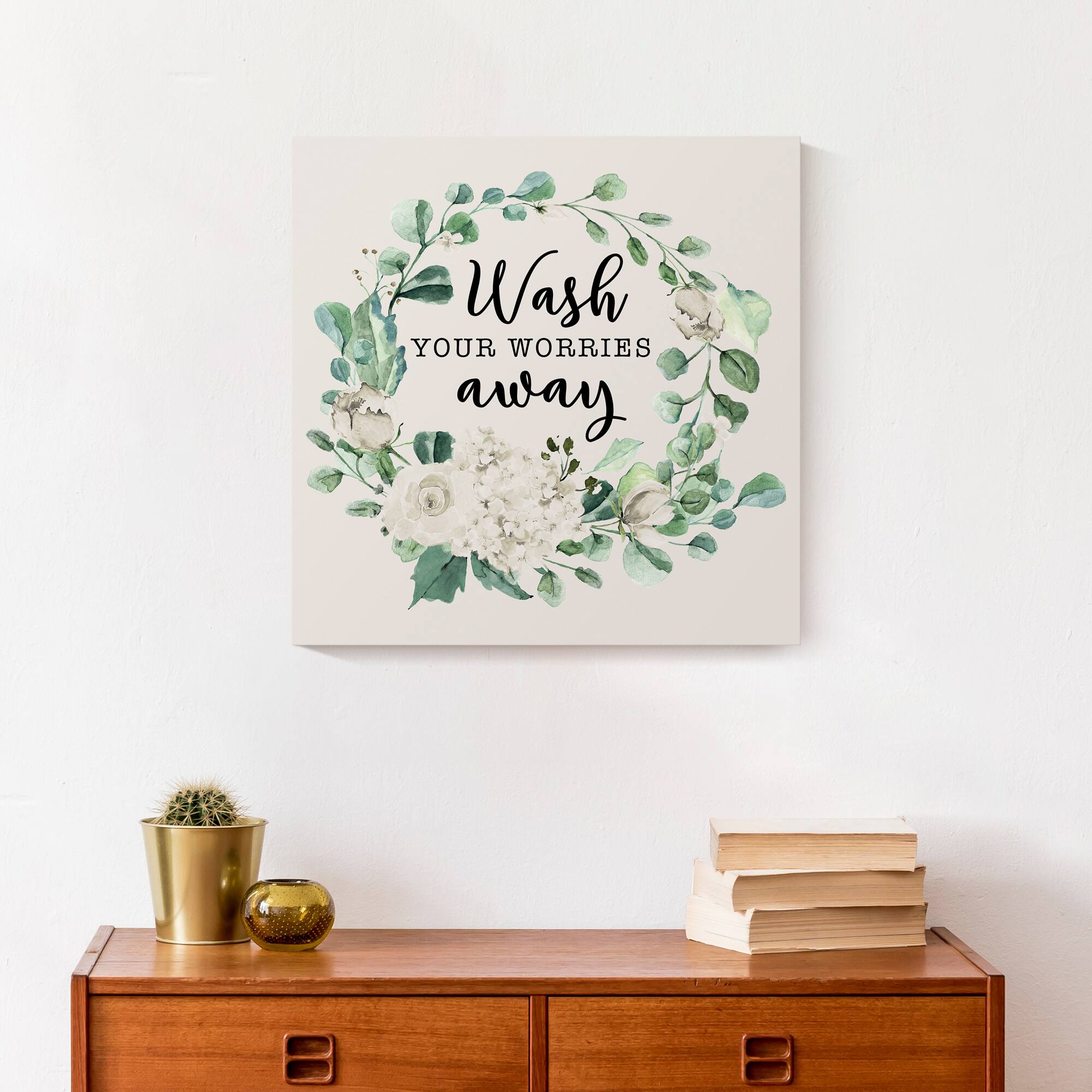 Wash Your Worries Away 16" x 16" Canvas Wall Art